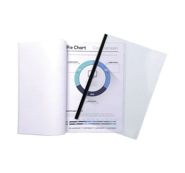Lot de 5 Chemises de présentation pour relier avec Serodo PVC lisse 20x100e -A4