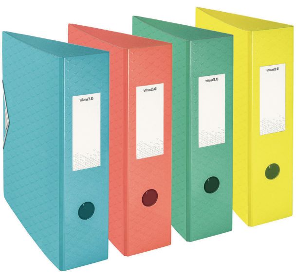 Lot de 5 Classeur à levier Esselte Colour'Ice Polyfoam, 75mm Assortis