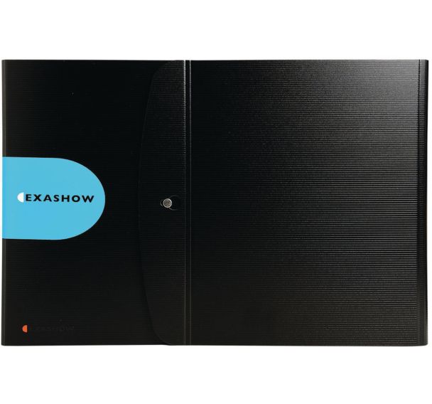 Lot de 5 Classeur de présentation exashow en PP 4 anneaux 30mm A3
