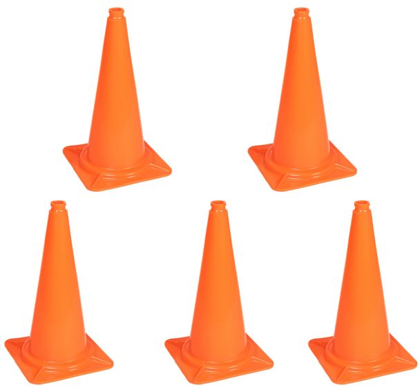 Lot de 5 Cône sans bande rétroréfléchissante 50 cm - Lot de 5