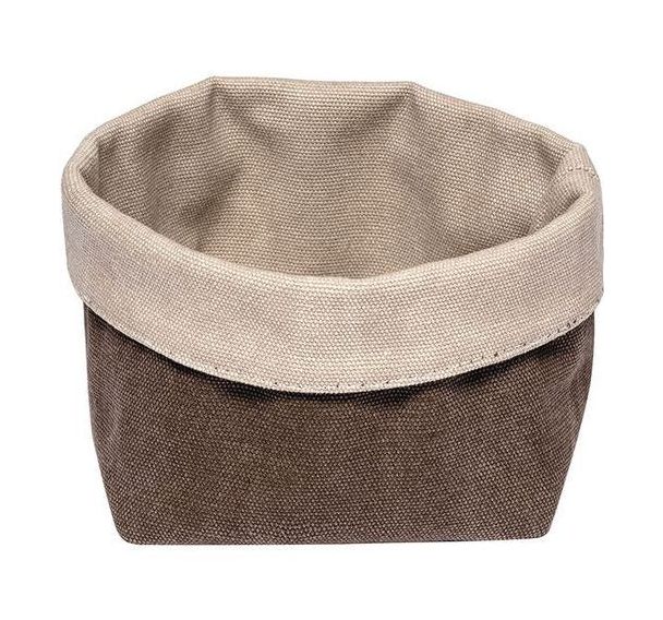 Lot de 5 Corbeille Tissu - Marron