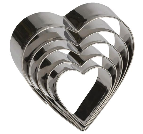 Lot de 5 Découpoirs / Emportes-pièce C ur - Patisse