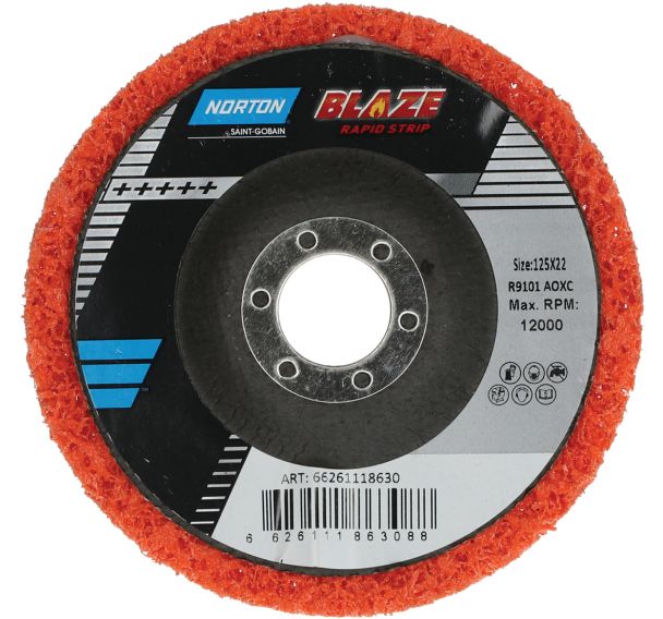 Lot de 5 Disque abrasif à moyeu déporté Blaze Ø125x12x22.2mm conique
