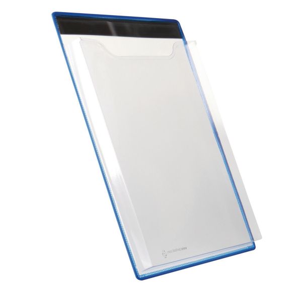 Lot de 5 Distributeur portrait A4 magnétique - Bleu - Tarifold