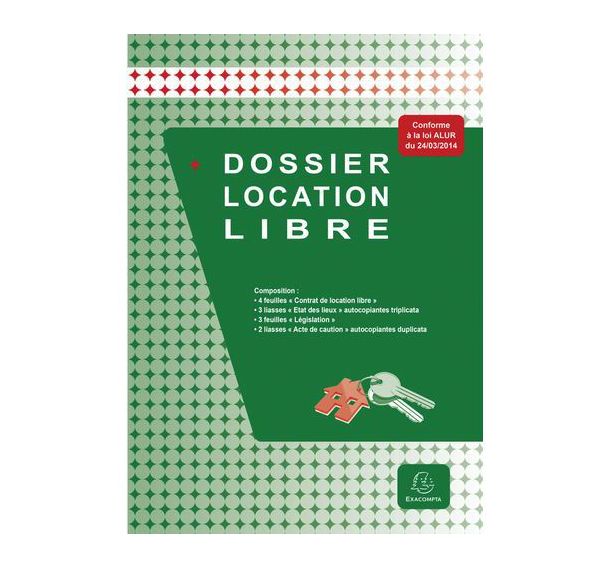Lot de 5 Dossier location libre