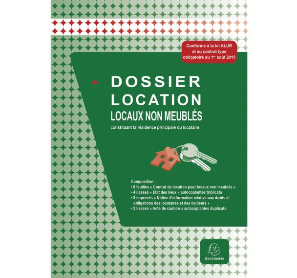 Lot de 5 Dossier location locaux non meublés