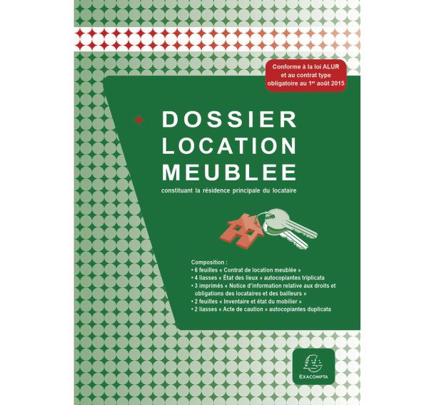 Lot de 5 Dossier location meublée