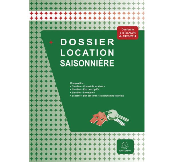 Lot de 5 Dossier location saisonnière