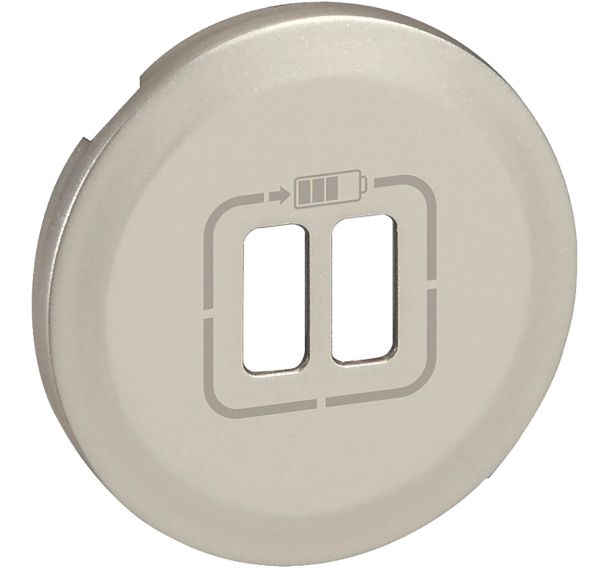 Lot de 5 Enjoliveur Céliane titane pour chargeur USB double