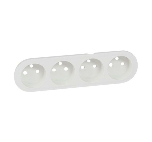 Lot de 5 Enjoliveur blanc pour prise RCA