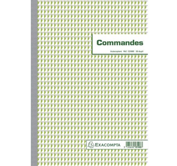 Lot de 5 Manifold commandes 29,7x21cm 50 feuillets dupli autocopiants
