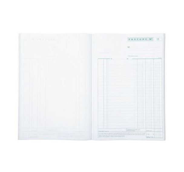 Lot de 5 Manifold factures avec tva 29,7x21cm 50 feuillets dupli