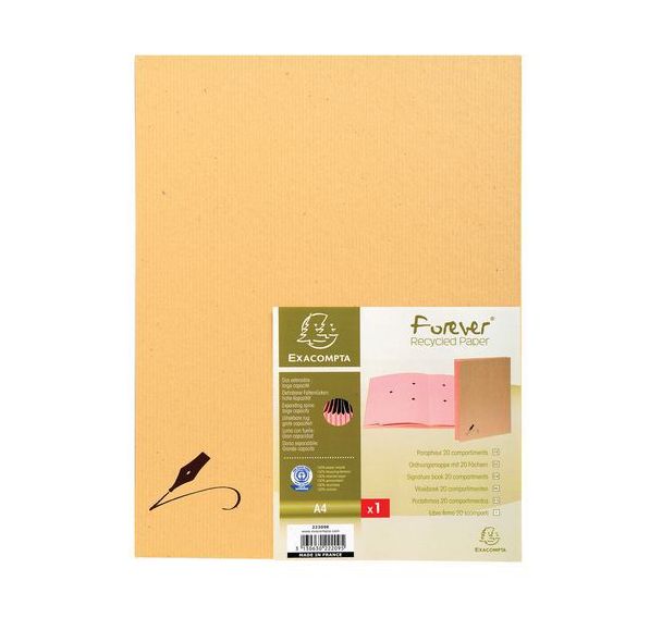 Lot de 5 Parapheur dos a soufflets forever - 20 compartiments