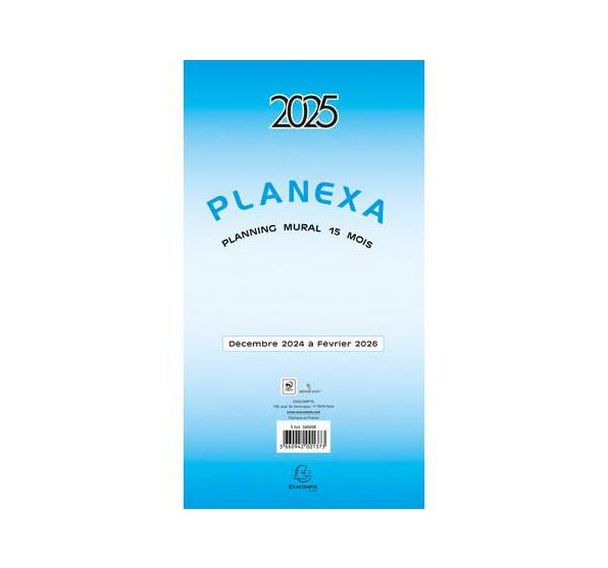 Lot de 5 Planexa 5 volets - 18x33cm - 15 mois