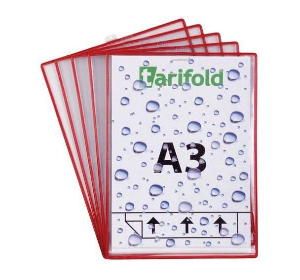 Lot de 5 Poche Drypocket anti-humidité à anse - A3 - rouge
