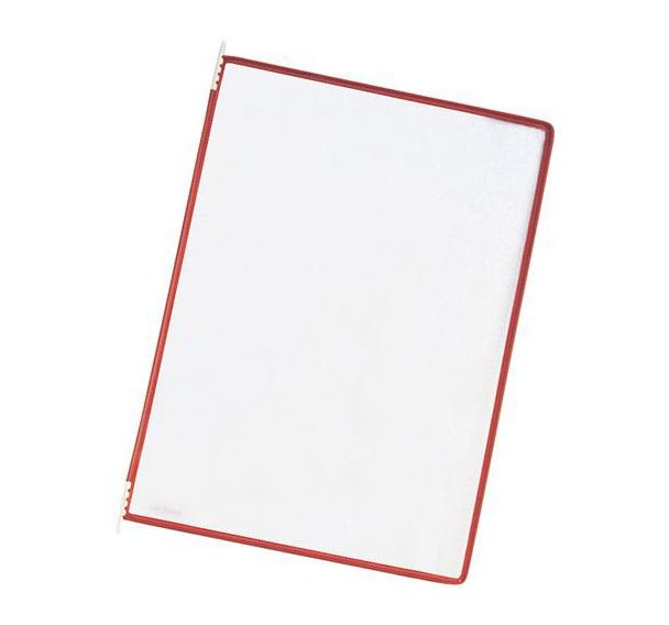 Lot de 5 Pochettes à pivot Tarifold - Housse double - A4 - Rouge