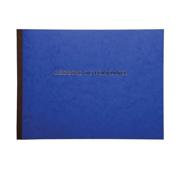 Lot de 5 Registre du personnel de 40 pages en bleu