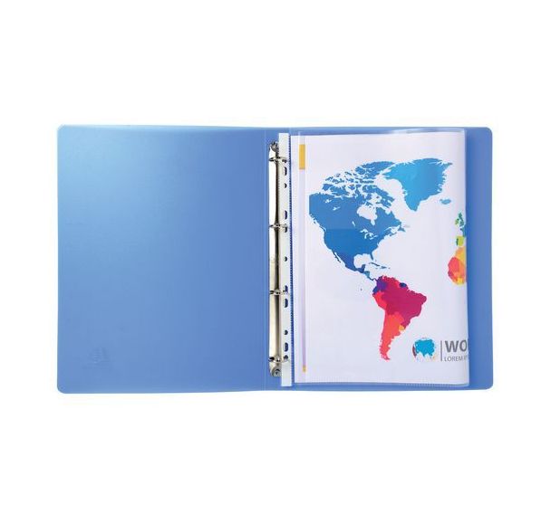 Lot de 5 Sachet 10 pochettes perforées polypropylène lisse a3 pliées
