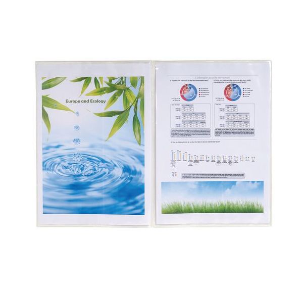 Lot de 5 Sachet de 10 étuis de protection doubles PP A4 Cristal