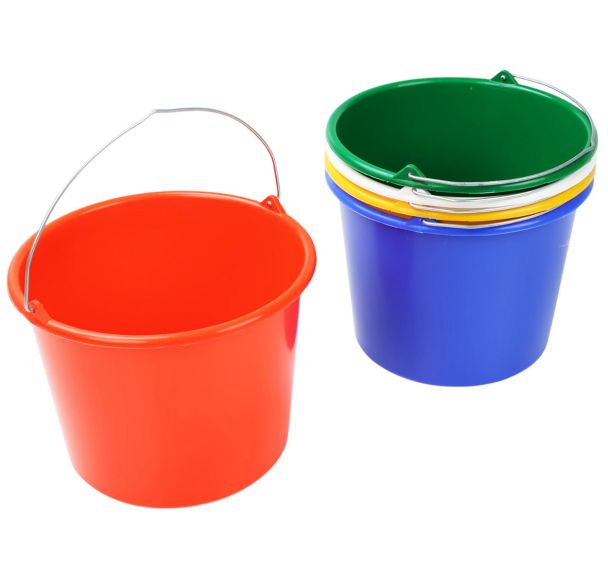 Lot de 5 Seaux de ménage 12 L Assortis