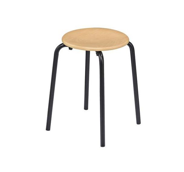 Lot de 5 Tabourets bois empilables
