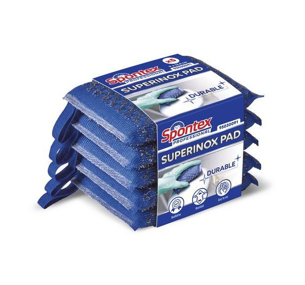 Lot de 5 Tampon à récurer - Superinox Pads - Spontex