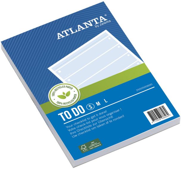 Lot de 5 To Do Block Small: 100% papier recyclé