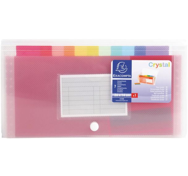 Lot de 5 Trieur midi 7 compartiments en polypropylène Crystal - 14x26cm