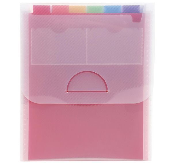 Lot de 5 Trieur valisette vertical 6 compartiments Crystal - A4