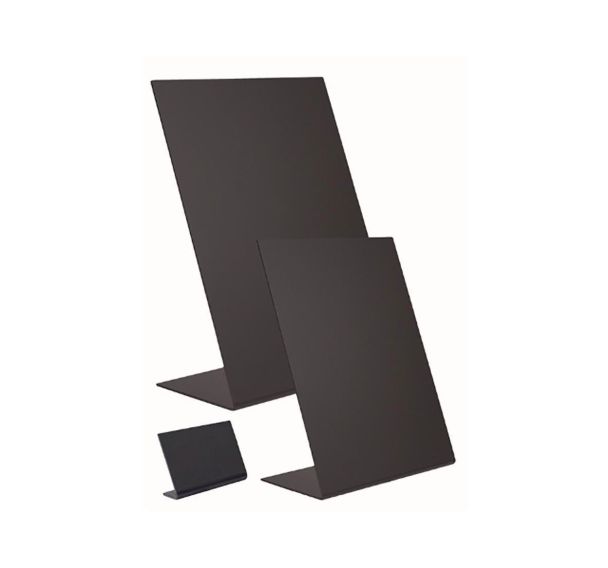 Lot de 5 ardoises de table en acrylique en forme de L A8