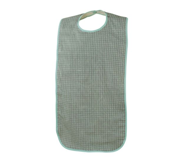 Lot de 5 bavoirs adultes 45 x 90 cm double épaisseur écossais vert
