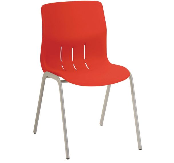 Lot de 5 chaises coque Rio piètement coloris gris alu - Manutan Expert