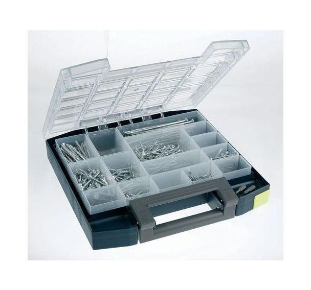Lot de 5 mallettes Boxxser 55 5x5-15 avec 15 compart H:55mm