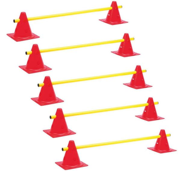 Lot de 5 mini-haies cones 18cm ECO réglable en hauteur: 7-14 cm