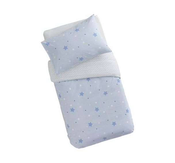 Lot de 5 parures de couette + taie 100 x 140 cm Little Stars Ciel