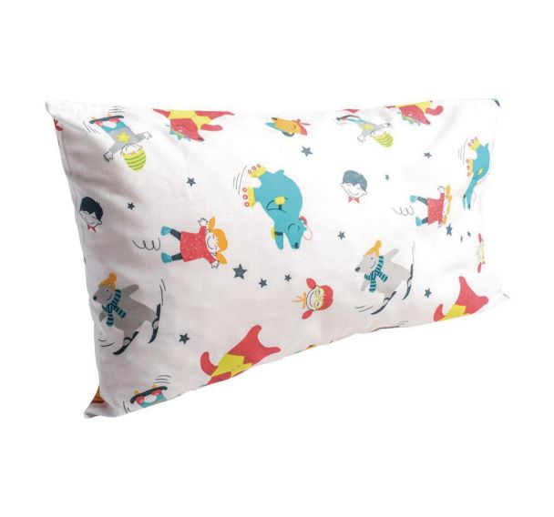 Lot de 5 taies d'oreiller coton imprimé Ours 40 x 60 cm