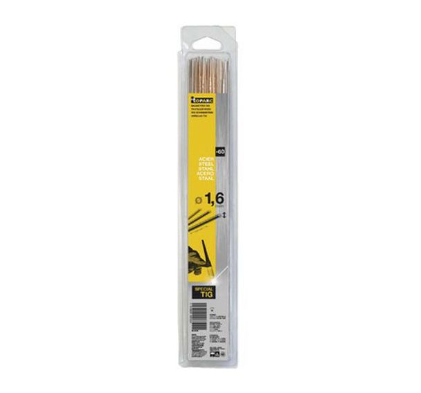 Lot de 60 Baguettes TIG en acier ER70S-6 / W3Si1 - brochable 0,33kg