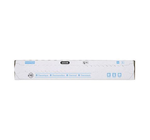 Lot de 60 Bobines pour tickets de carte bancaire 57x40x12 - 1 pli
