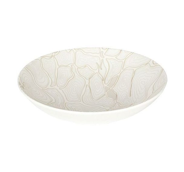 Lot de 6 Assiette à dessert forme wok Gold Cell - 21 cm