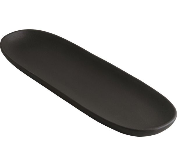 Lot de 6 Assiette à tapas Koloreo - Noir - 33x10,5 cm