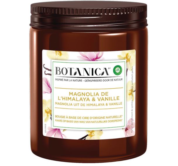 Lot de 6 Bougies parfumantes botanica vanille & magnolia 205 g