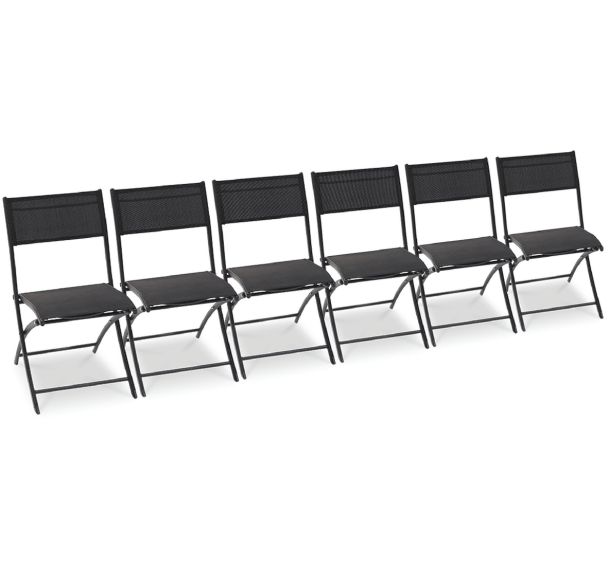 Lot de 6 Chaise jardin pliante C43 en lot