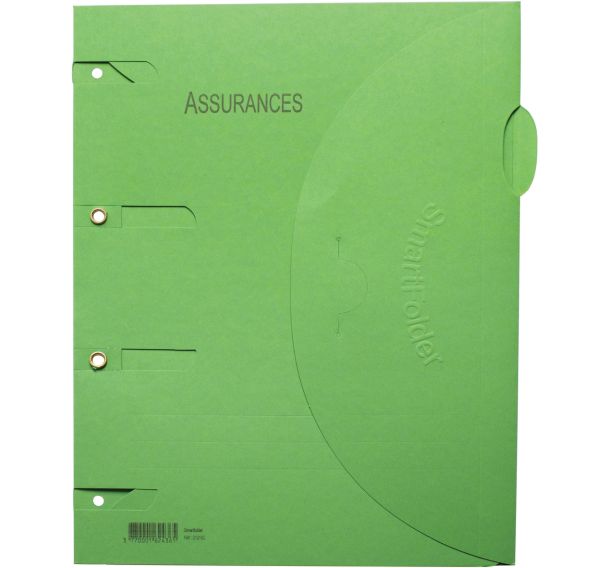 Lot de 6 Chemise perforée Smartfolder - Assurances - A4