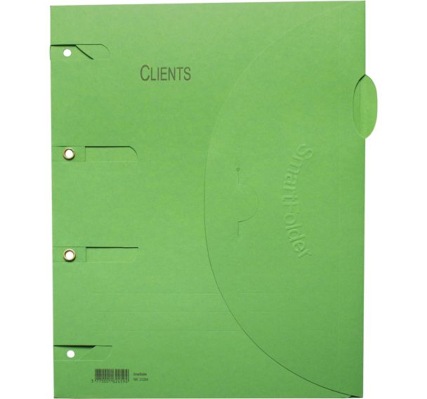 Lot de 6 Chemise perforée Smartfolder - Clients - A4