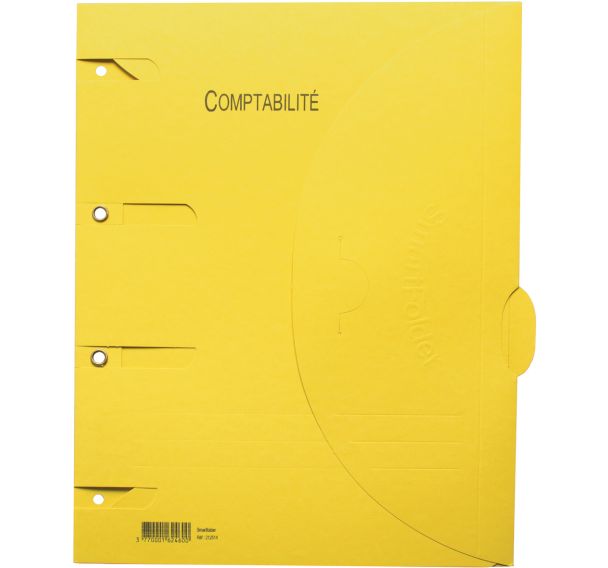 Lot de 6 Chemise perforée Smartfolder - Comptabilité - A4