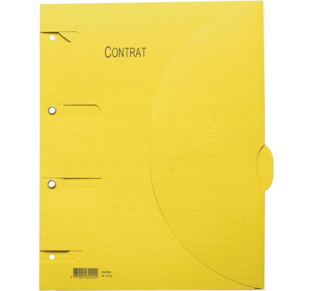 Lot de 6 Chemise perforée Smartfolder - Contrats - A4