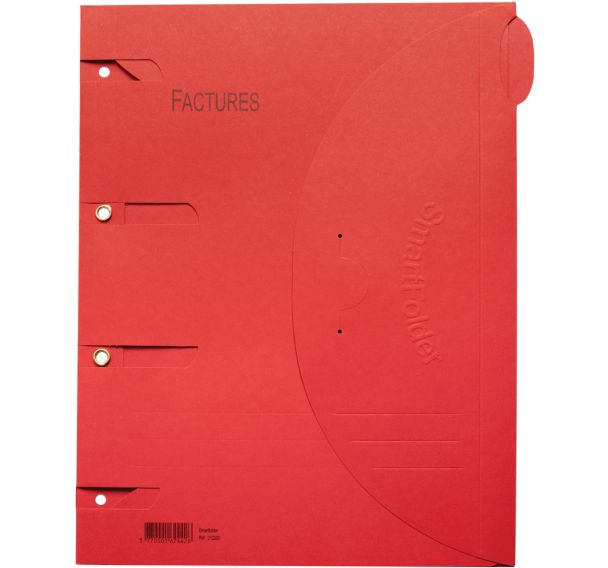 Lot de 6 Chemise perforée Smartfolder - Factures - A4