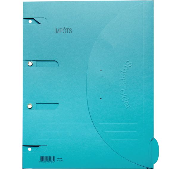 Lot de 6 Chemise perforée Smartfolder - Impots - A4