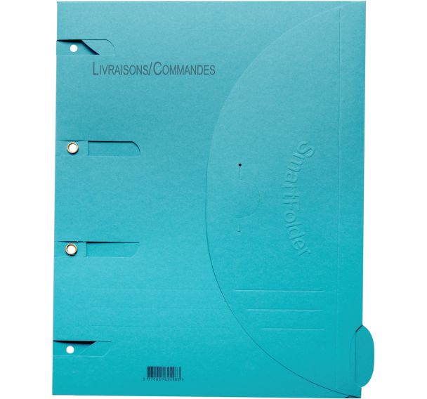 Lot de 6 Chemise perforée Smartfolder - Livraisons/Commandes - A4