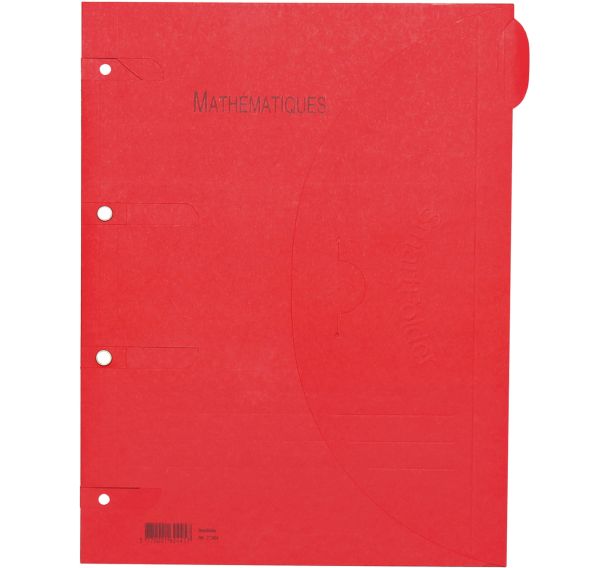 Lot de 6 Chemise perforée Smartfolder - Maths - A4
